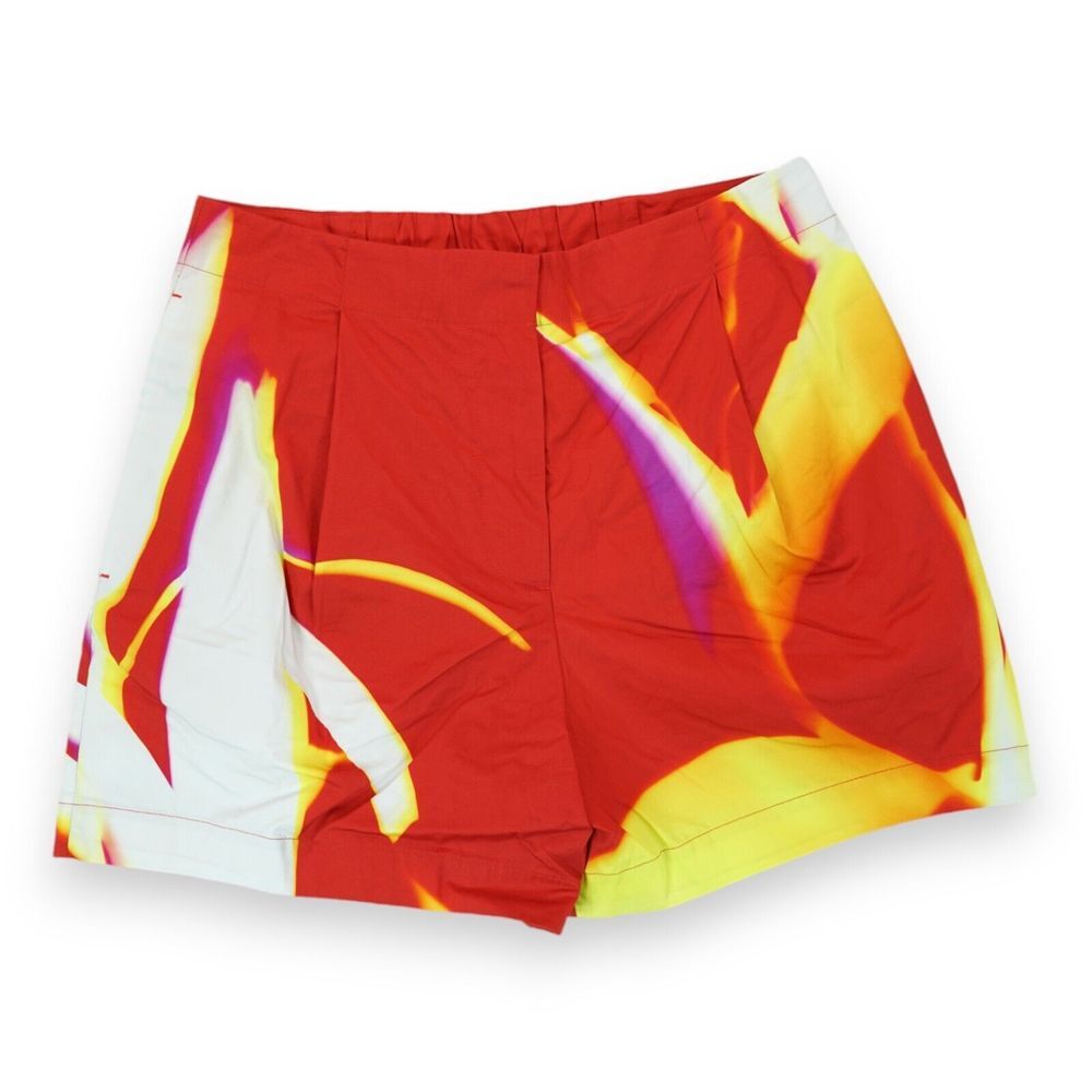 NWT COS Women's Elastic Shorts Multicolor Red Yellow White Size 6 MSRP $120‎